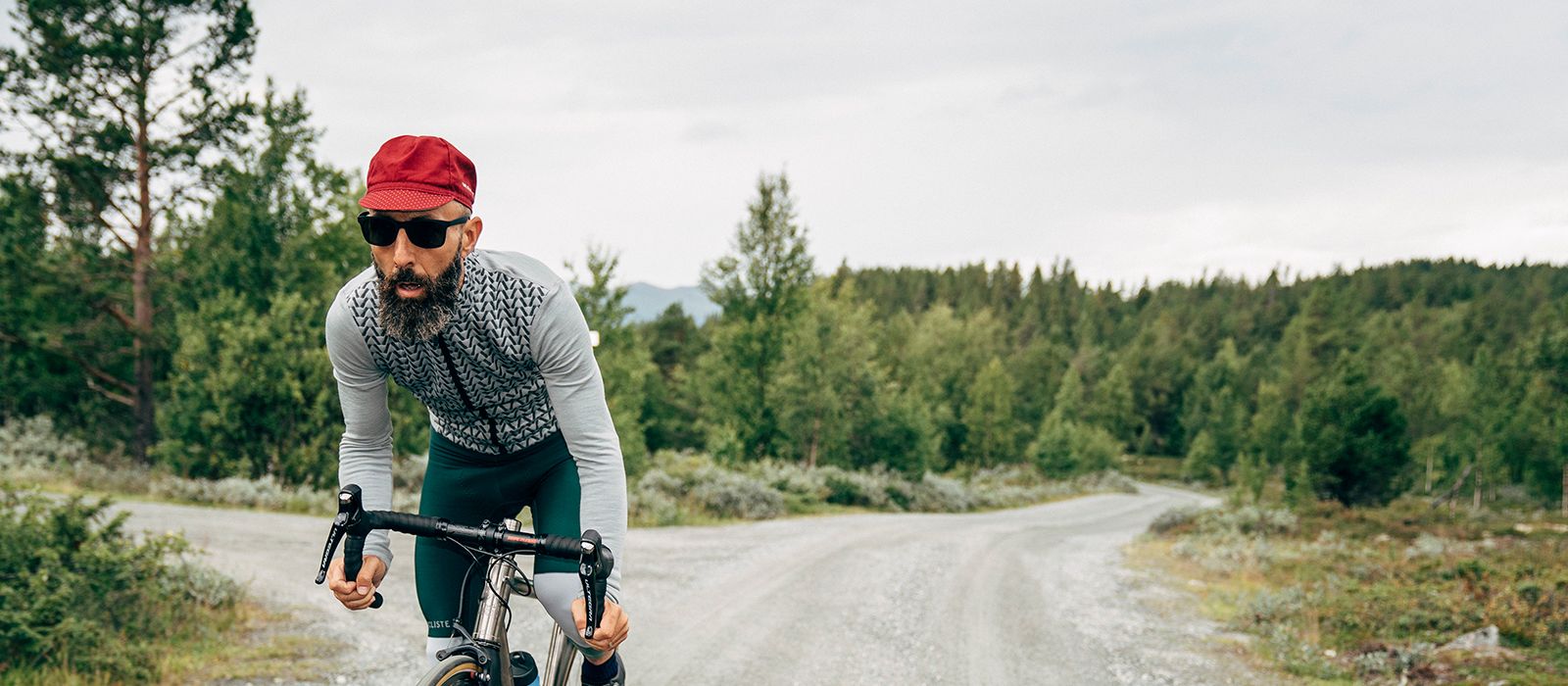 Cyklo kalhoty tříčtvrteční zateplené ADRIENNE Café du Cyclistenčerno-šedá